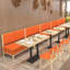 Nordic Simple Cafe Bookstore Restaurant Bench Faux Leather Upholstered Bench