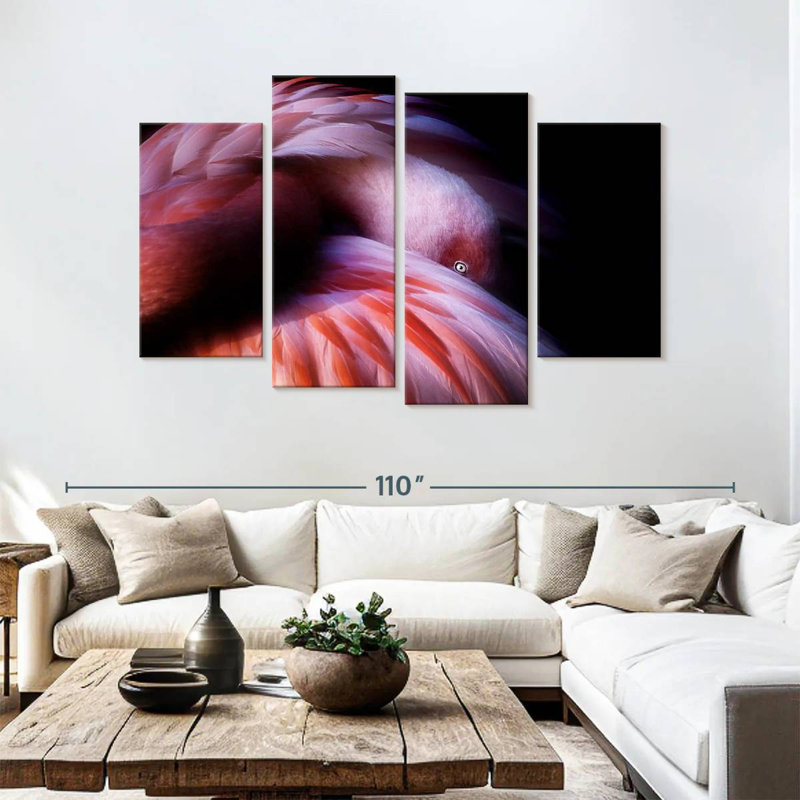 Brampt Gradient Flamingo, 54" H x 84" W