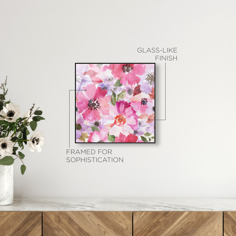 Morning Blossoms Canvas Floral & Botanical Print by Oliver Gal, 13"H x 13"W, Black Frame