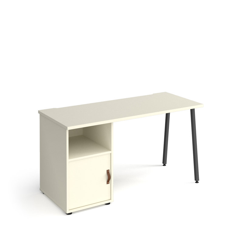 Sparta A-Frame Metal Base Computer Desk, White