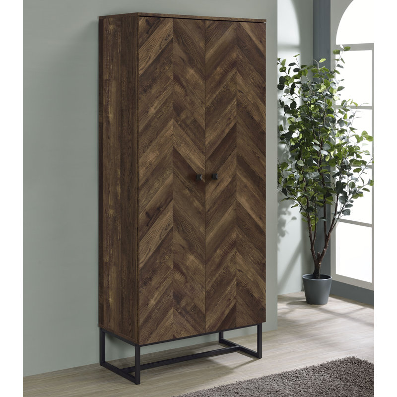  Armoire décorative en bois d'ingénierie à 2 portes Carolyn