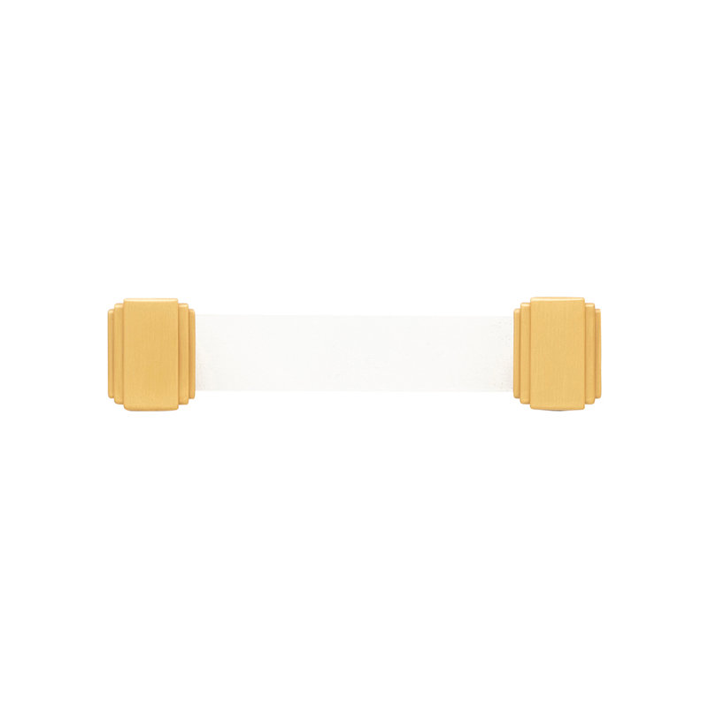 Belleclaire Bar / Handle Pull, Brushed Golden Brass, 3 3/4"