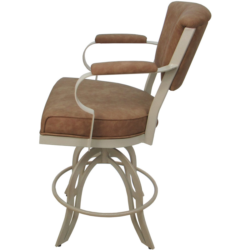 Vickky Swivel Tilt Metal Bar Stool 30" Seat Height, Beige