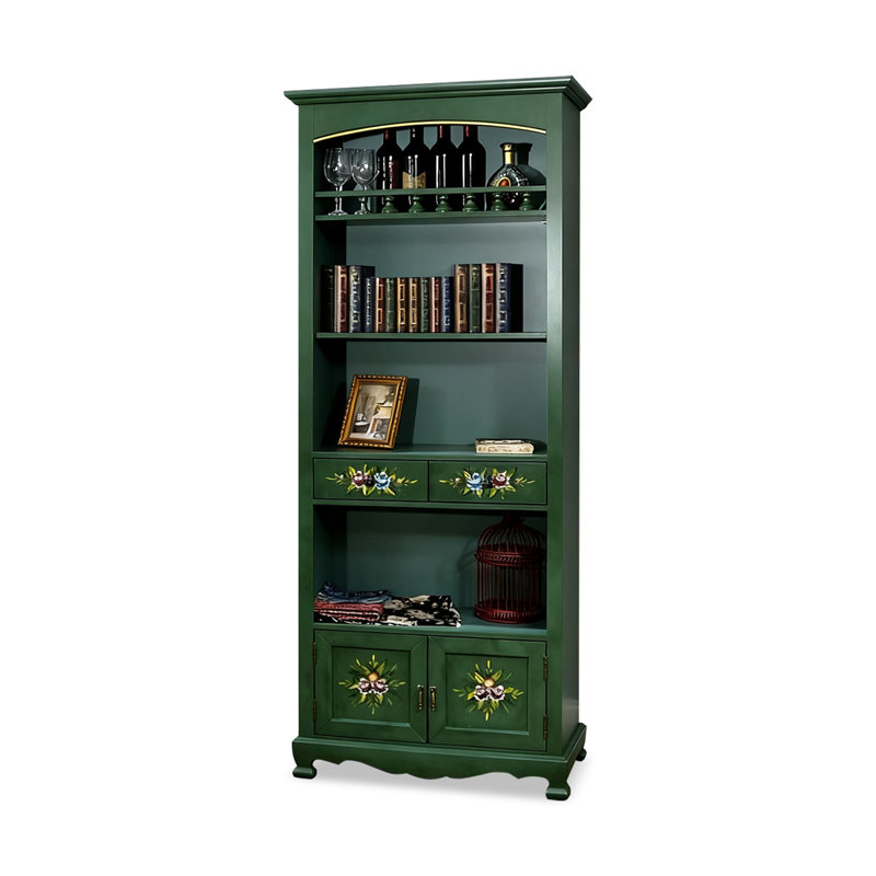 Green Solid + Manufactured Wood  Display Cases
