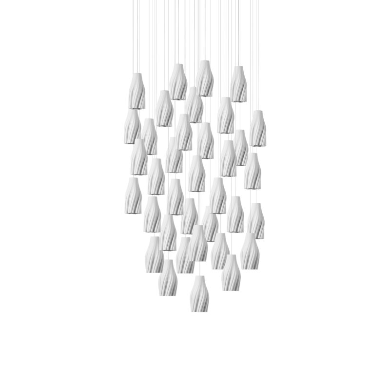 Posh 36-Light Round Multi-Drop Pendant