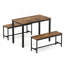 3 Pieces Dining Table Sets, With Fixed Table
