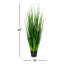 Herbe à feuillage artificiel en pot