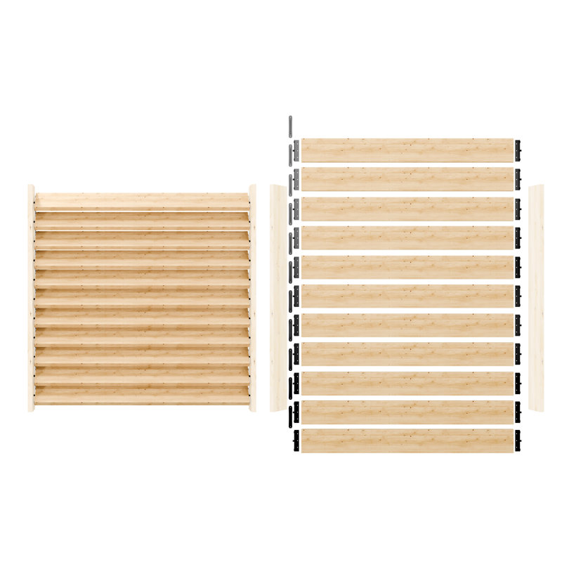 Louvers Hardware Set For Blinds And Shutters, Complete Kit For  Only 11 Boards, Stainless Steel E-Coated Black