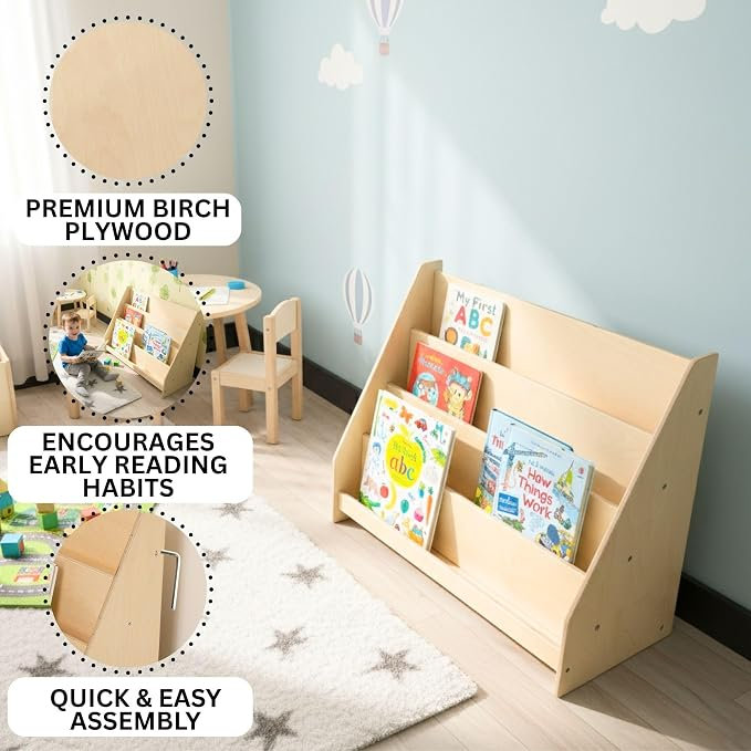Bibliothèque pour enfants 4 niveaux Montessori