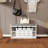 Modern Shoe Storage Bench, 2-Tier Entryway Bench with 2 Sliding Barn Doors & Full Soft Removable Seat Cushion for Entryway, Hallway, Bedroom