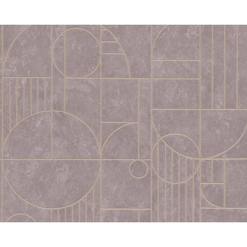 Rouleau de papier peint Concord Wall lings L 33 pi x l 21 po, Cuivre / or / gris