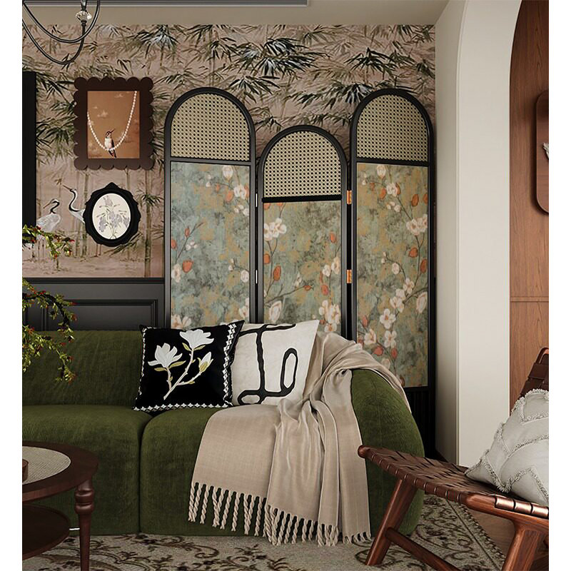 Paravent de chambre à coucher français, H 78,7 po x l 59,1 po x P 1,2 po, 3