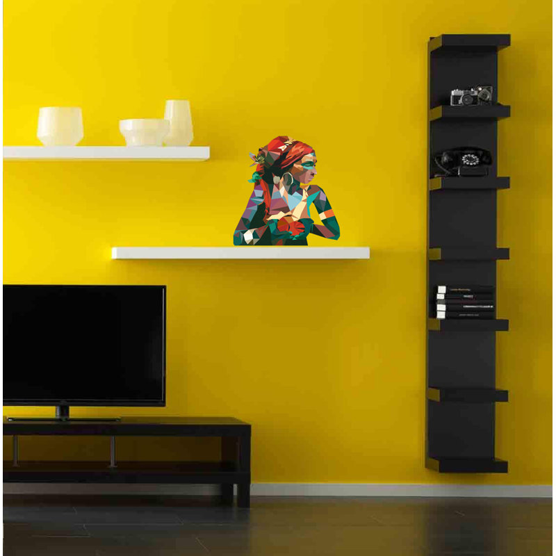 Décalcomanie murale polygonale, H 24 po x l 22 po