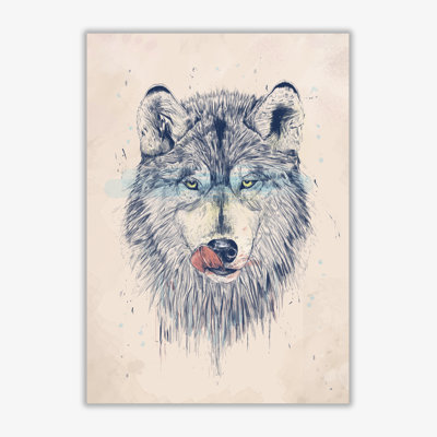Dinner Time Wolf 1 Piece Wall Art