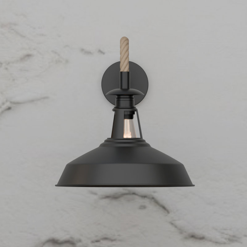 Mairead Candle Wall Light, Black, No