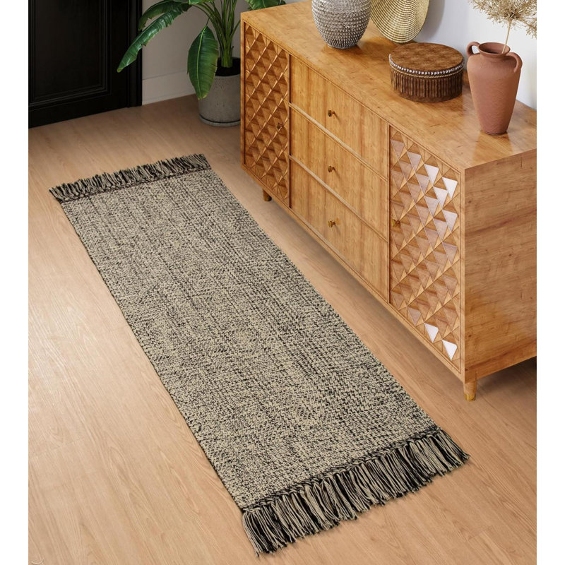 Runner Lateashia Runner 2' X 5' Cotton Area Rug with Non-Slip Backing