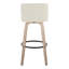 Tabourets de bar 30 po à hauteur fixe Thea avec pieds en bois cintré et repose-pieds rond Thea-92170153