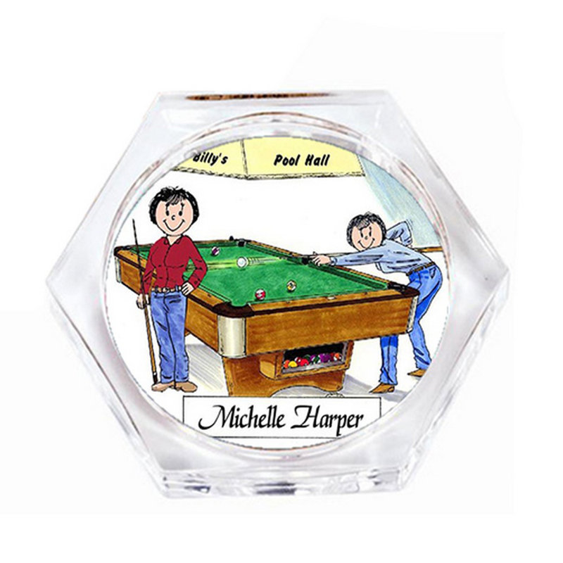 Sous-verres à billard pour billard de piscine