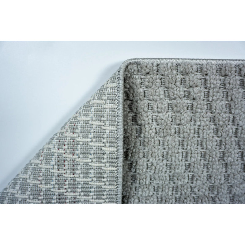 Tapis décoratif bohémien gris antidérapant Dounton, Rectangle 2 pi x 3 pi 4 po