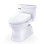TOTO® WASHLET®+ Soirée® Elongated 1.28 GPF Universal Height Toilet with S5 Bidet Seat, Cotton White - MW9643446CEFG#01
