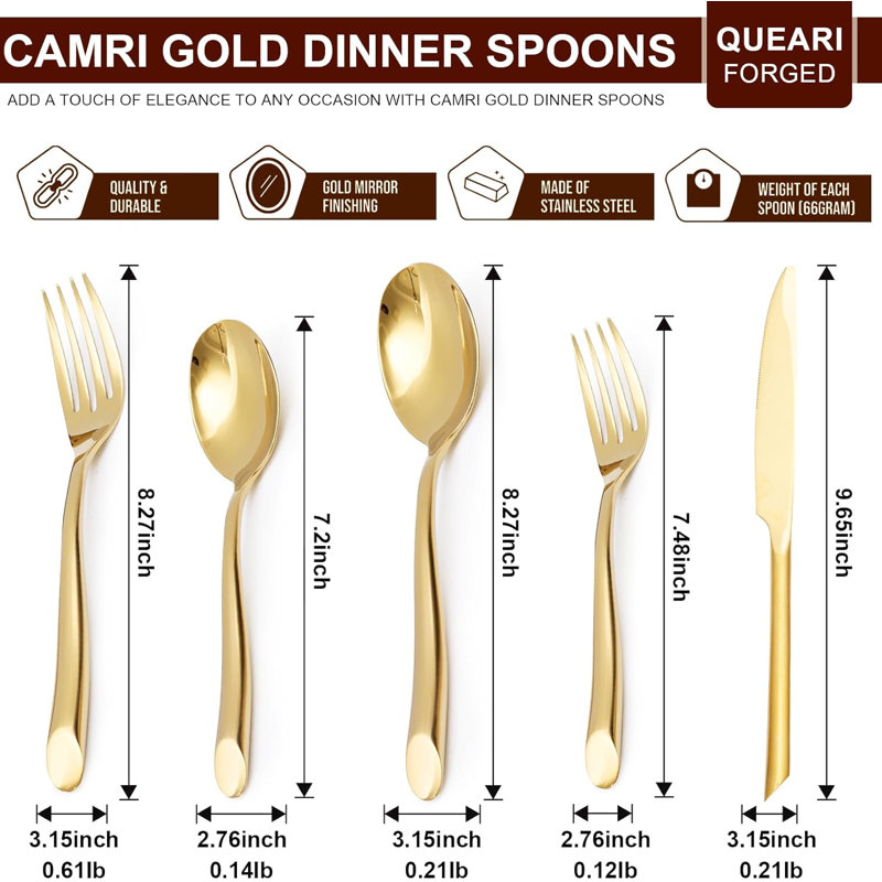 Ensemble de couverts 20 pièces en acier inoxydable Silverware