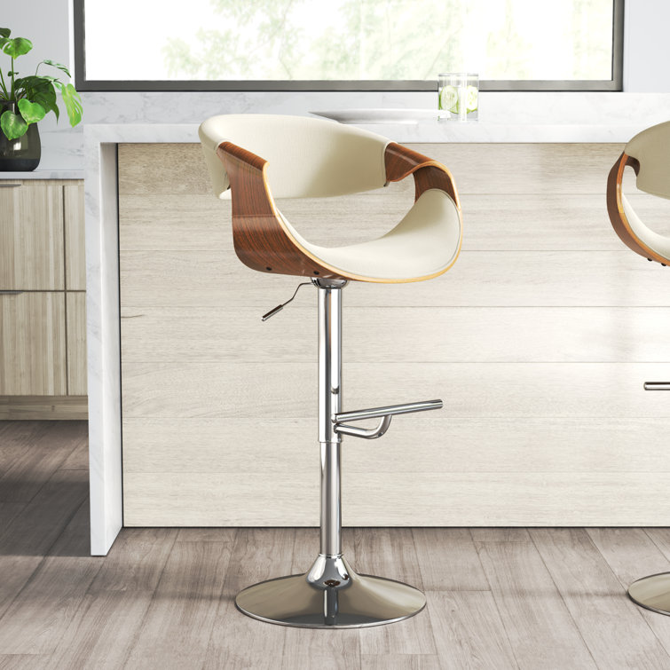 Elrosa Swivel Adjustable Height Bar Stool