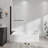 55" H Matte Black Flexible 180° Pivot Frameless Bathtub Screen, 31"-32" W Reversible Tempered Glass Shower Door With Nano Easy Clean Coating And Explosion-Proof Membrane | Gift Idea-124319216