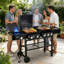 Barbecue au propane tout-en-un, espace de cuisson de 745 pouces carrés, 5 brûleurs, barbecue au propane de 56 000 BTU