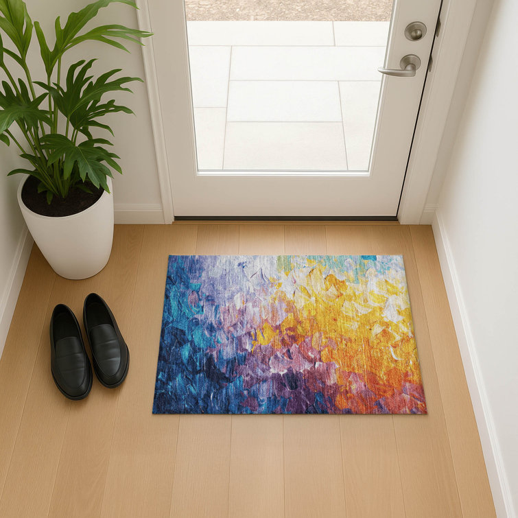 Premium Machine Washable Slesnick AMF1674 Abstract Rug