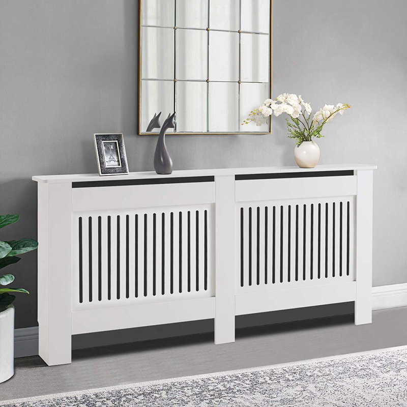 Grande étagère de gril vertical avec couvercle de radiateur, H 35,83 po x l 64,96 po x P 6,81 po