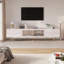 Meuble télé simple en bois massif de style crème-105897411