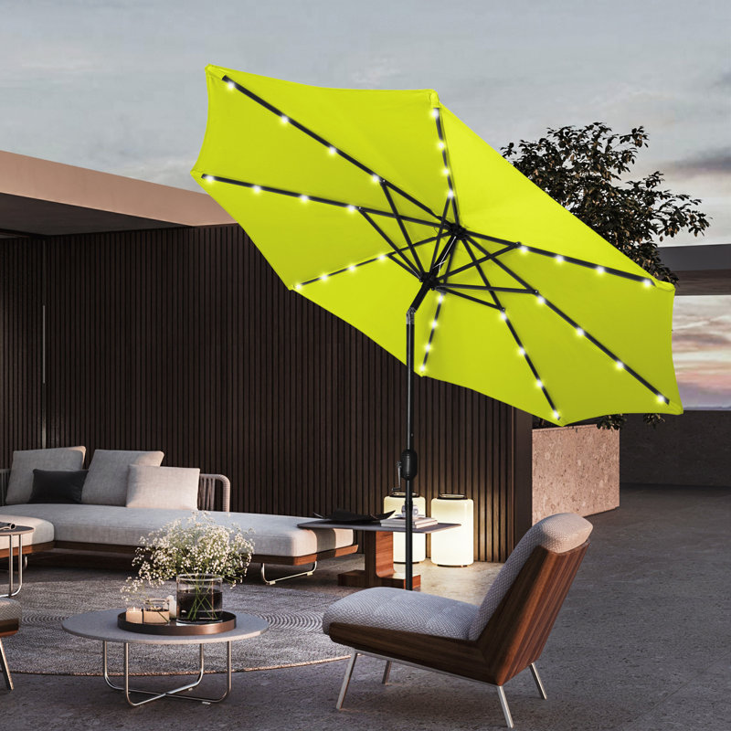 Parasol de marché lumineux 9 pi Addison, Limette