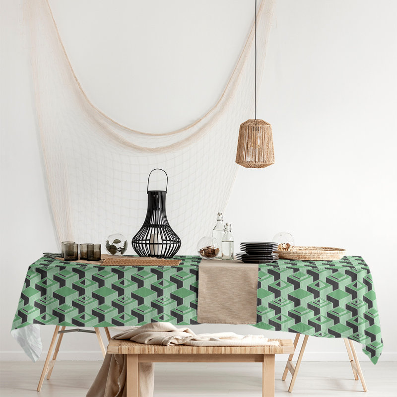 Nappe de gratte-ciels classiques, Vert/noir
