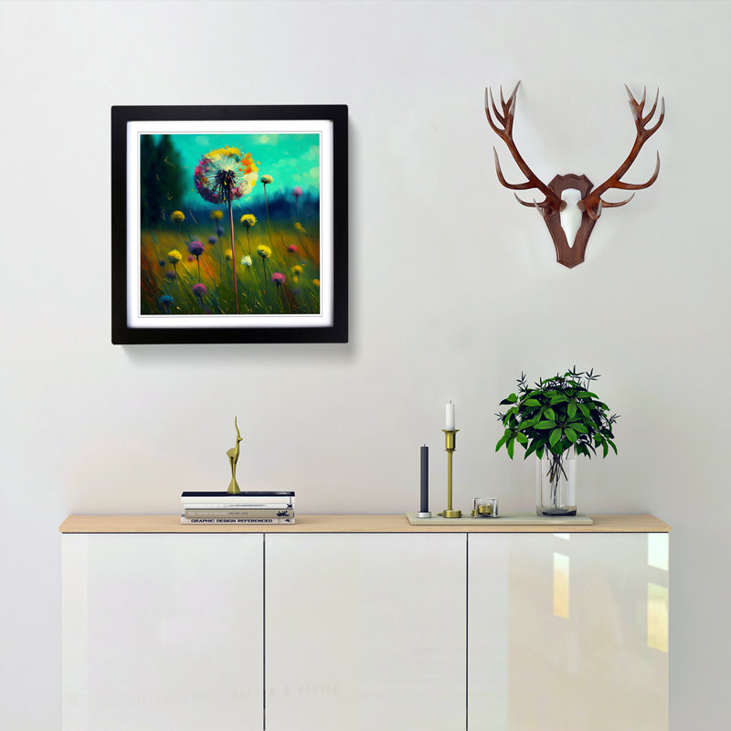 Single Picture Frame Print on Wood, Black