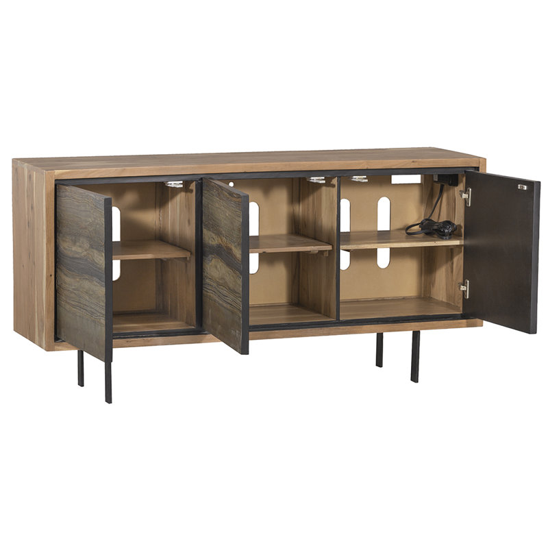 Sundries 60" Wide Acacia Solid Wood Credenza