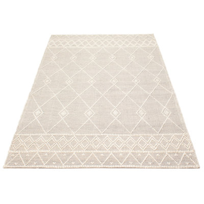 Tapis unique en laine 5 pi 11 po x 9 pi 4 po Dejonte