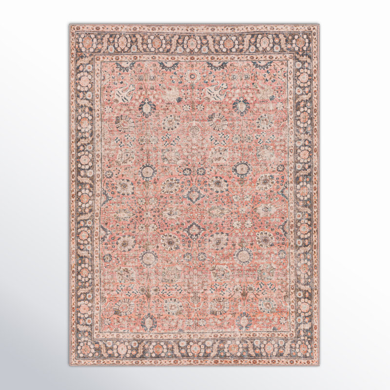 Maio Oriental Machine Woven Area Rug, Rectangle 6'7" x 9'