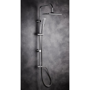 Bridge Column Complete Shower System with Dual Shower Head