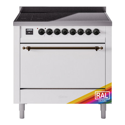 ILVE Nostalgie II Series 36 inch Induction Range with 6 Induction Elements (Glass Door)