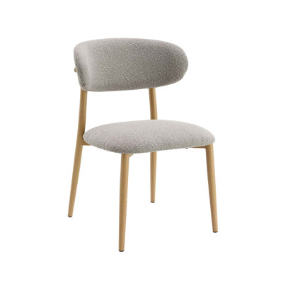 Grey Boucle Finish Side Chair,Set Of 2