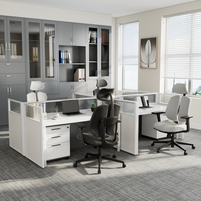 Chaise de bureau Danh, Blanc cassé