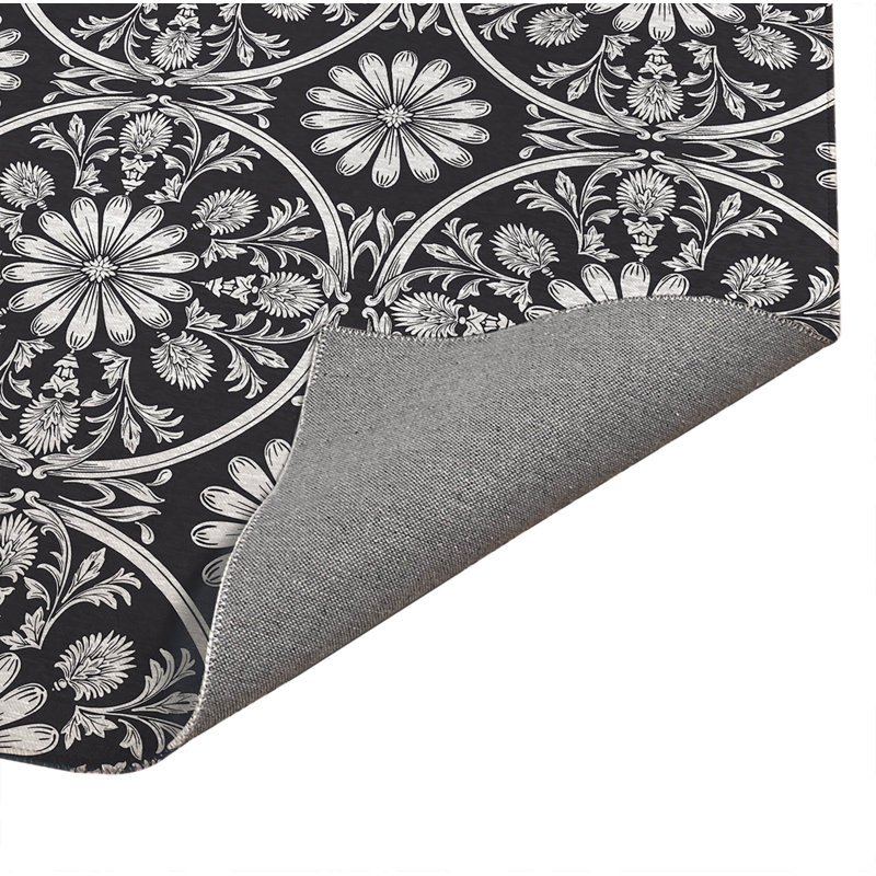 Daisy Tile Indoor Non-Slip Area Rug, Rectangle 3' x 5'