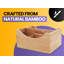 Rangement de tiroir h 2 po x l 8 po x p 15 po en bambou à 3 étages