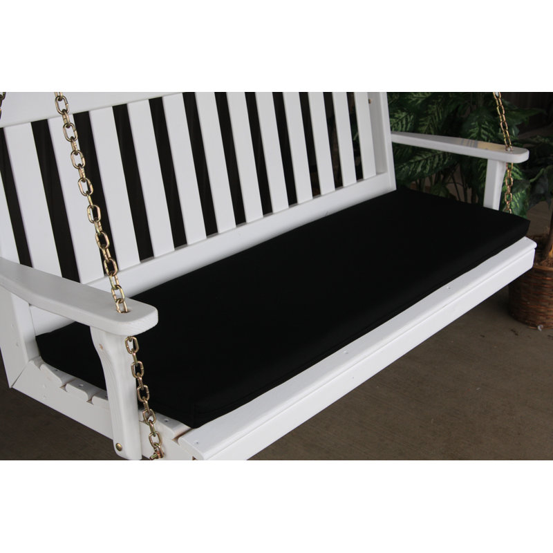 Coussin de banc intérieur / extérieur, Noir, H 2 po x l 68 po x P 17 po