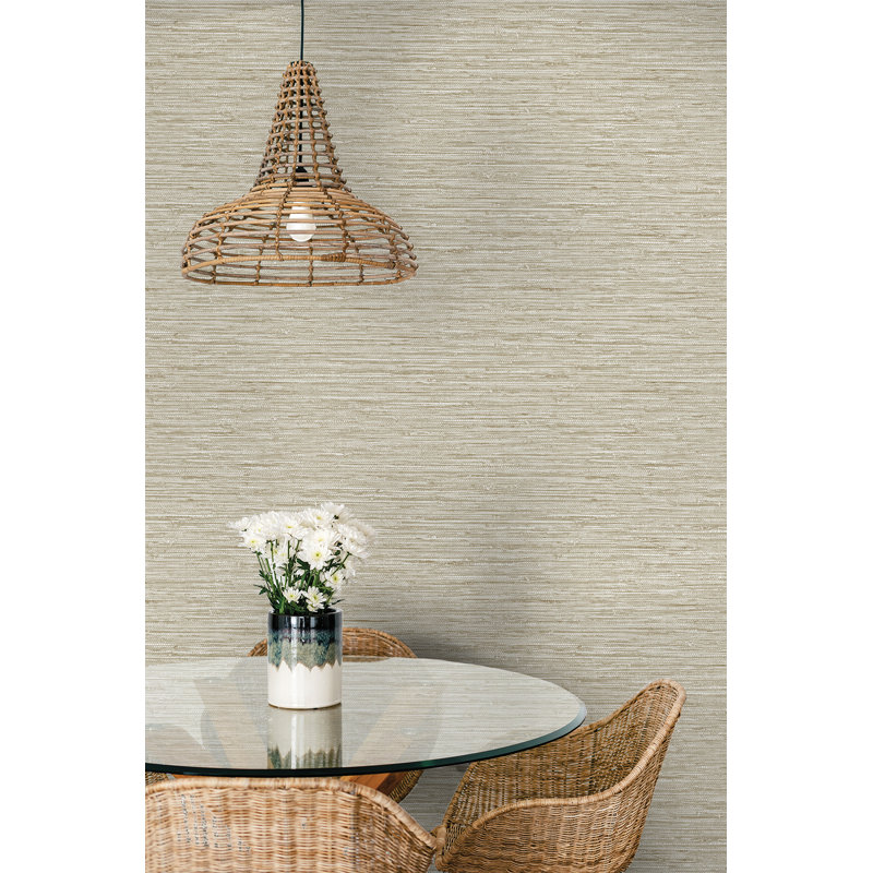 Anglea Non-Pasted Vinyl Abstract Wallpaper Roll, Balanced Beige