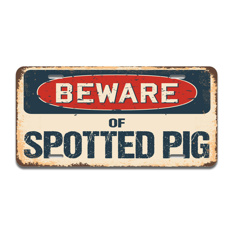 Cadre en aluminium «Beware of Spots Pig»