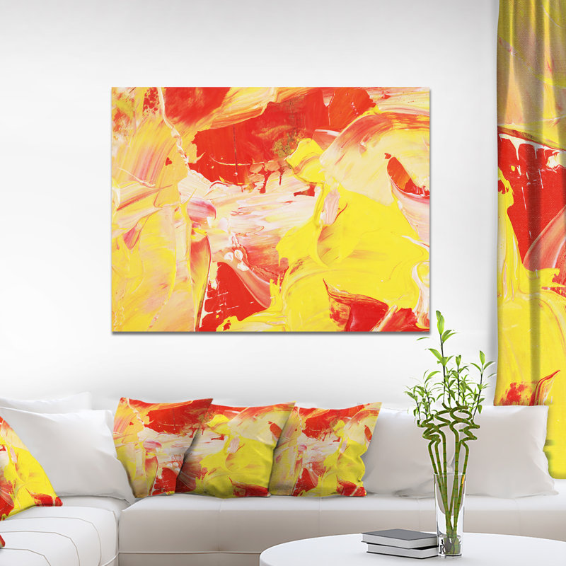 « abstract painting », reproduction d’art sur toile tendue, H 16 po x l 32 po