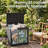 35 Gallon Black Decorative Print Resin Deck Box with Decorative Printed Panels