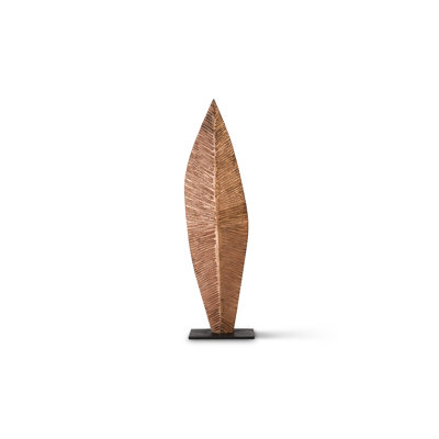 Carved Leaf on Stand Sculpture