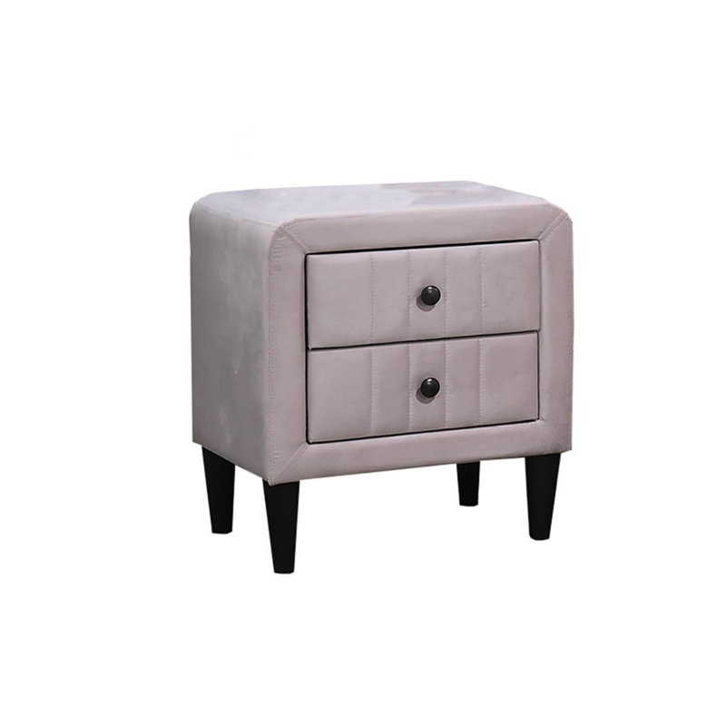 Sylvia 20'' W Nightstand, Light Pink